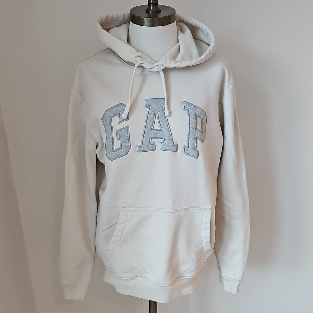 GAP Cream Hoodie with Bold Logo